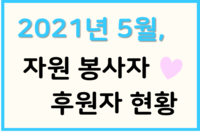 2021년 5월 자원봉사 및 후원자 명단