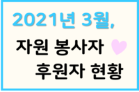 2021년 3월 자원봉사 및 후원자 명단 